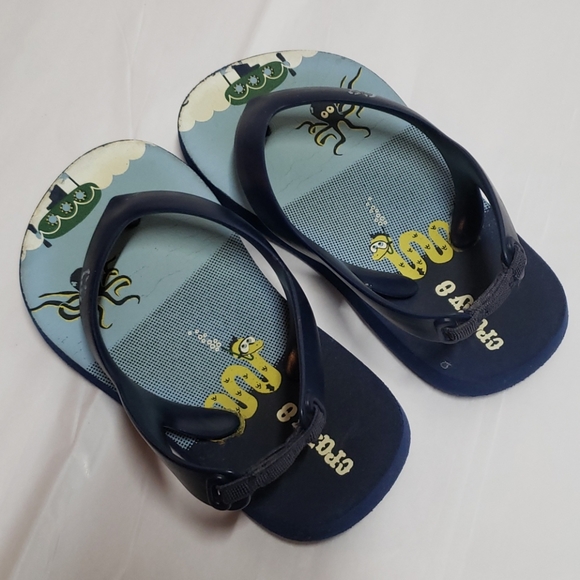 Crazy 8 Slingback Flip Flop Sandals Blue Toddler Kids 6 Toddler 6T - Picture 2 of 9